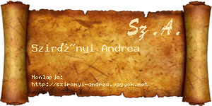 Szirányi Andrea névjegykártya