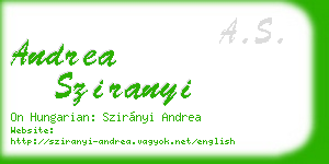 andrea sziranyi business card